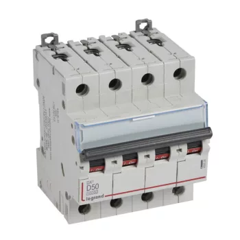   Legrand 409538 DX3 Kismegszakító. 4P, 50A, D karakterisztika, 10kA