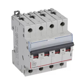   Legrand 409539 DX3 Kismegszakító. 4P, 63A, D karakterisztika, 10kA
