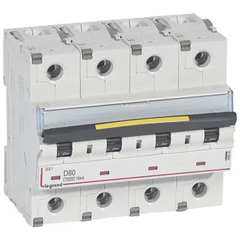   Legrand 409540 DX3 Kismegszakító. 4P, 80A, D karakterisztika, 10kA