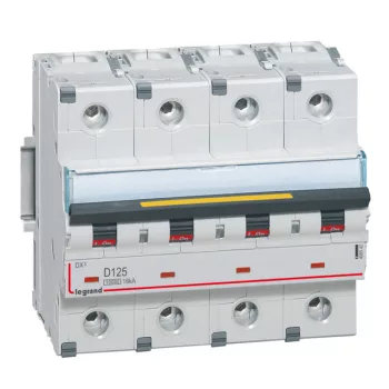   Legrand 409542 DX3 Kismegszakító. 4P, 125A, D karakterisztika, 10kA