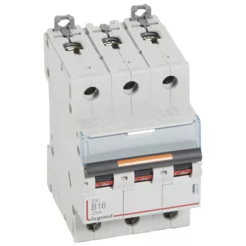   Legrand 409729 DX3 Kismegszakító. 3P, 16A, B karakterisztika, 25kA