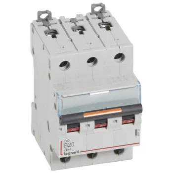  Legrand 409730 DX3 Kismegszakító. 3P, 20A, B karakterisztika, 25kA