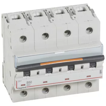   Legrand 409747 DX3 Kismegszakító. 4P, 50A, B karakterisztika, 25kA