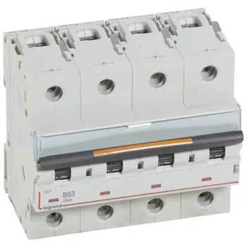   Legrand 409748 DX3 Kismegszakító. 4P, 63A, B karakterisztika, 25kA