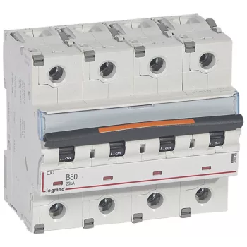   Legrand 409749 DX3 Kismegszakító. 4P, 80A, B karakterisztika, 25kA