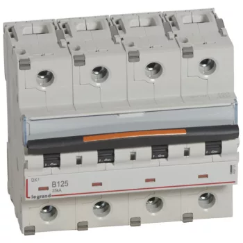  Legrand 409751 DX3 Kismegszakító. 4P, 125A, B karakterisztika, 25kA