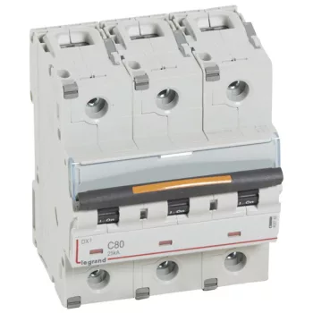   Legrand 409788 DX3 Kismegszakító. 3P, 80A, C karakterisztika, 25kA