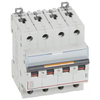   Legrand 409791 DX3 Kismegszakító. 4P, 2A, C karakterisztika, 25kA