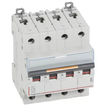   Legrand 409792 DX3 Kismegszakító. 4P, 6A, C karakterisztika, 25kA