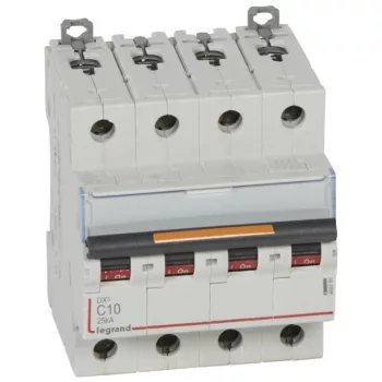  Legrand 409793 DX3 Kismegszakító. 4P, 10A, C karakterisztika, 25kA