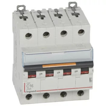   Legrand 409794 DX3 Kismegszakító. 4P, 16A, C karakterisztika, 25kA