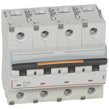   Legrand 409802 DX3 Kismegszakító. 4P, 100A, C karakterisztika, 25kA