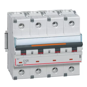   Legrand 409803 DX3 Kismegszakító. 4P, 125A, C karakterisztika, 25kA