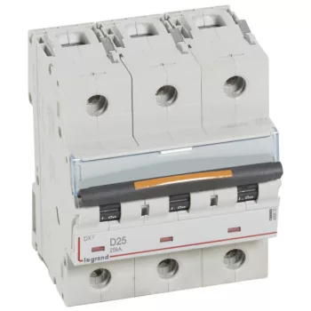   Legrand 409835 DX3 Kismegszakító. 3P, 25A, D karakterisztika, 25kA
