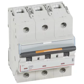   Legrand 409838 DX3 Kismegszakító. 3P, 50A, D karakterisztika, 25kA