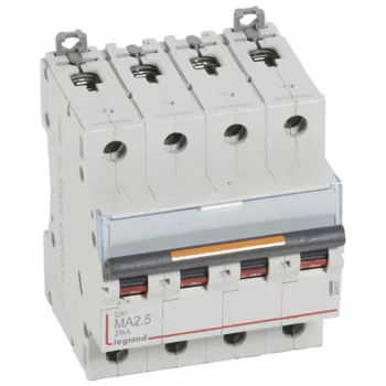  Legrand409887 DX3 kismegszakító 25kA 4P 400V~ MA2,5 ( Legrand409887 )