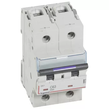   Legrand 410154 DX3 Kismegszakító. 2P, 63A, C karakterisztika, 50kA