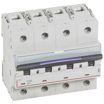   Legrand 410175 DX3 Kismegszakító. 4P, 20A, C karakterisztika, 50kA