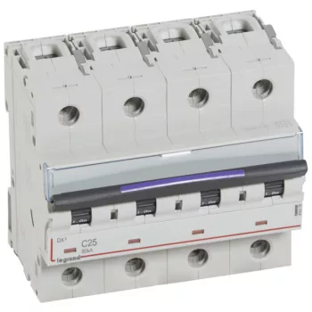   Legrand 410176 DX3 Kismegszakító. 4P, 25A, C karakterisztika, 50kA