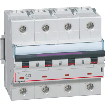   Legrand 410180 DX3 Kismegszakító. 4P, 63A, C karakterisztika, 50kA