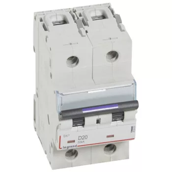   Legrand 410201 DX3 Kismegszakító. 2P, 20A, D karakterisztika, 50kA