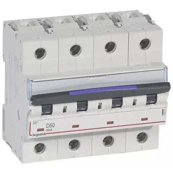   Legrand 410231 DX3 Kismegszakító. 4P, 50A, D karakterisztika, 50kA