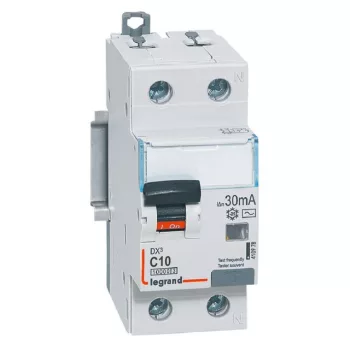   Legrand 410978 DX3 Áramvédős kismegszakító (Kombi Fi-relé) 1+N, C karakterisztika, 10A, 30mA, 10 kA, AC osztály