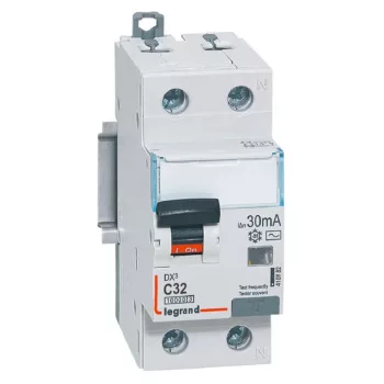   Legrand 410982 DX3 Áramvédős kismegszakító (Kombi Fi-relé) 1+N, C karakterisztika, 32A, 30mA, 10 kA, AC osztály