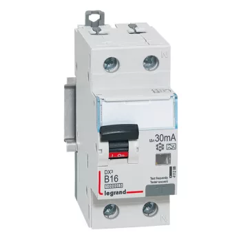   Legrand 411288 DX3 Áramvédős kismegszakító (Kombi Fi-relé) 1+N, B karakterisztika, 16A, 30mA, 10 kA, A osztály