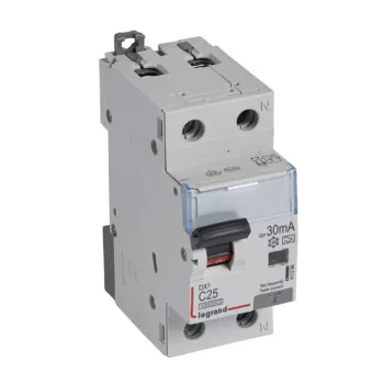   Legrand 411298 DX3 Áramvédős kismegszakító (Kombi Fi-relé) 1+N, C karakterisztika, 25A, 30mA, 10 kA, A osztály
