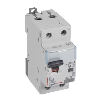   Legrand 411299 DX3 Áramvédős kismegszakító (Kombi Fi-relé) 1+N, C karakterisztika, 32A, 30mA, 10 kA, A osztály