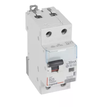   Legrand 411306 DX3 Áramvédős kismegszakító (Kombi Fi-relé) 1+N, B karakterisztika, 25A, 30mA, 10 kA, Hpi osztály