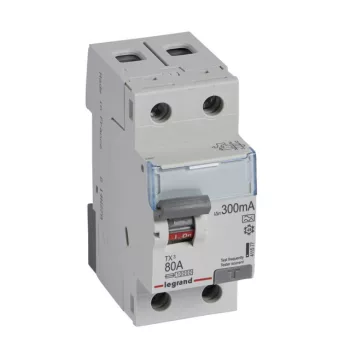   Legrand 411577 TX3 Áram-védőkapcsoló (Fi-relé) A osztály, 2P, 80A, 300mA