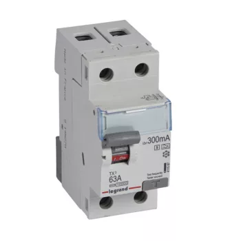   Legrand 411587 TX3 Áram-védőkapcsoló (Fi-relé) A-S osztály, 2P, 63A, 300mA