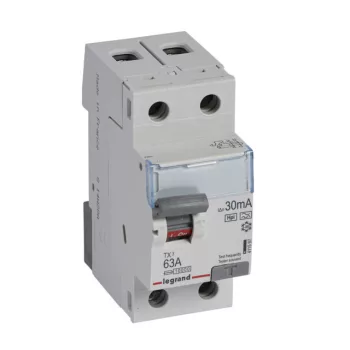   Legrand 411597 TX3 Áram-védőkapcsoló (Fi-relé) Hpi osztály, 2P, 63A, 30mA