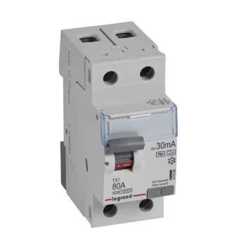   Legrand 411598 TX3 Áram-védőkapcsoló (Fi-relé) Hpi osztály, 2P, 80A, 30mA