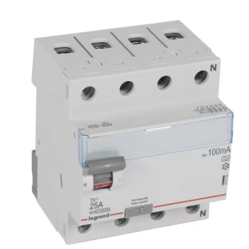   Legrand 411774 TX3 Áram-védőkapcsoló (Fi-relé) A osztály, 4P, 25A, 100mA