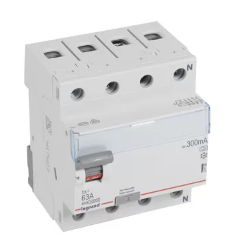   Legrand 411786 TX3 Áram-védőkapcsoló (Fi-relé) A osztály, 4P, 63A, 300mA