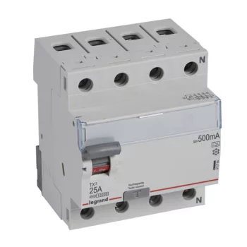   Legrand 411794 TX3 Áram-védőkapcsoló (Fi-relé) A osztály, 4P, 25A, 500mA