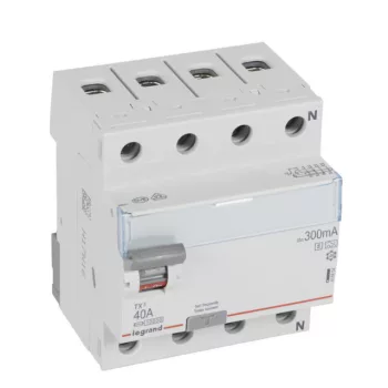  Legrand 411804 TX3 Áram-védőkapcsoló (Fi-relé) A-S osztály, 4P, 40A, 300mA