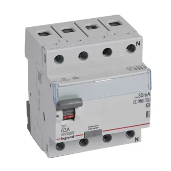   Legrand 411816 TX3 Áram-védőkapcsoló (Fi-relé) Hpi osztály, 4P, 63A, 30mA