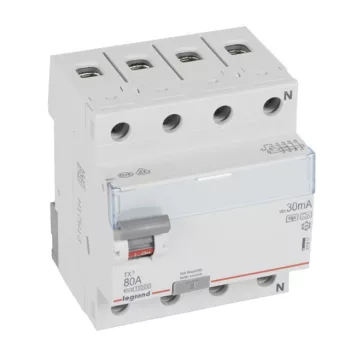   Legrand 411817 TX3 Áram-védőkapcsoló (Fi-relé) Hpi osztály, 4P, 80A, 30mA
