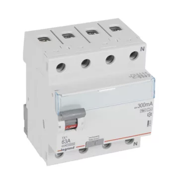   Legrand 411821 TX3 Áram-védőkapcsoló (Fi-relé) Hpi osztály, 4P, 63A, 300mA