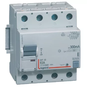   Legrand 411849 TX3 Áram-védőkapcsoló (Fi-relé) B osztály, 4P, 63A, 300mA