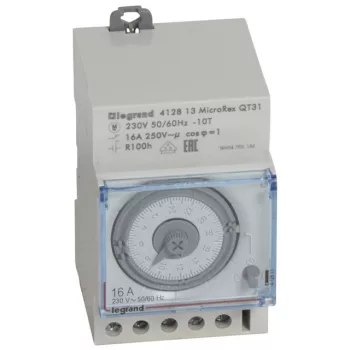   Legrand 412813 MicroRex QT31 napi programkapcsoló működési tartalékkal, vízszintes előlappal ( Legrand 412813 )