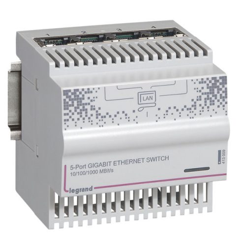 Legrand 413009 otthoni hálózatok Ethernet Switch 1 Gbps 4+1 x RJ45 port ( Legrand 413009 )