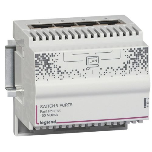 Legrand 413010 otthoni hálózatok Ethernet Switch 10/100 Mbps 4+1 x RJ45 port ( Legrand 413010 )