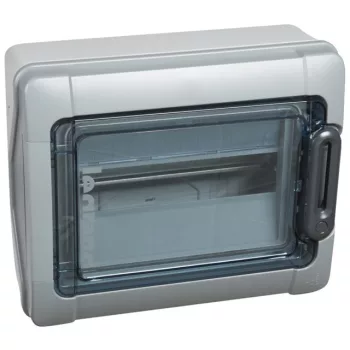   Legrand 414033 Plexo3 DC védett elosztó 12 modul, 1 sor, átlátszó ajtóval, IP65, falon kívüli, 282x340x141mm