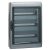 Legrand 414037 Plexo3 DC védett elosztó 54 modul, 3 sor, átlátszó ajtóval, IP65, falon kívüli, 622x448x161mm