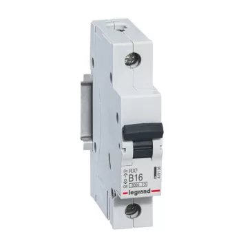   Legrand, RX3, 419136, Kismegszakító 1P,16A, B karakterisztika, 6 kA, RX3 (Legrand 419136)